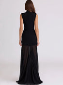 Vestido Longo Com Tule Modern Jholie